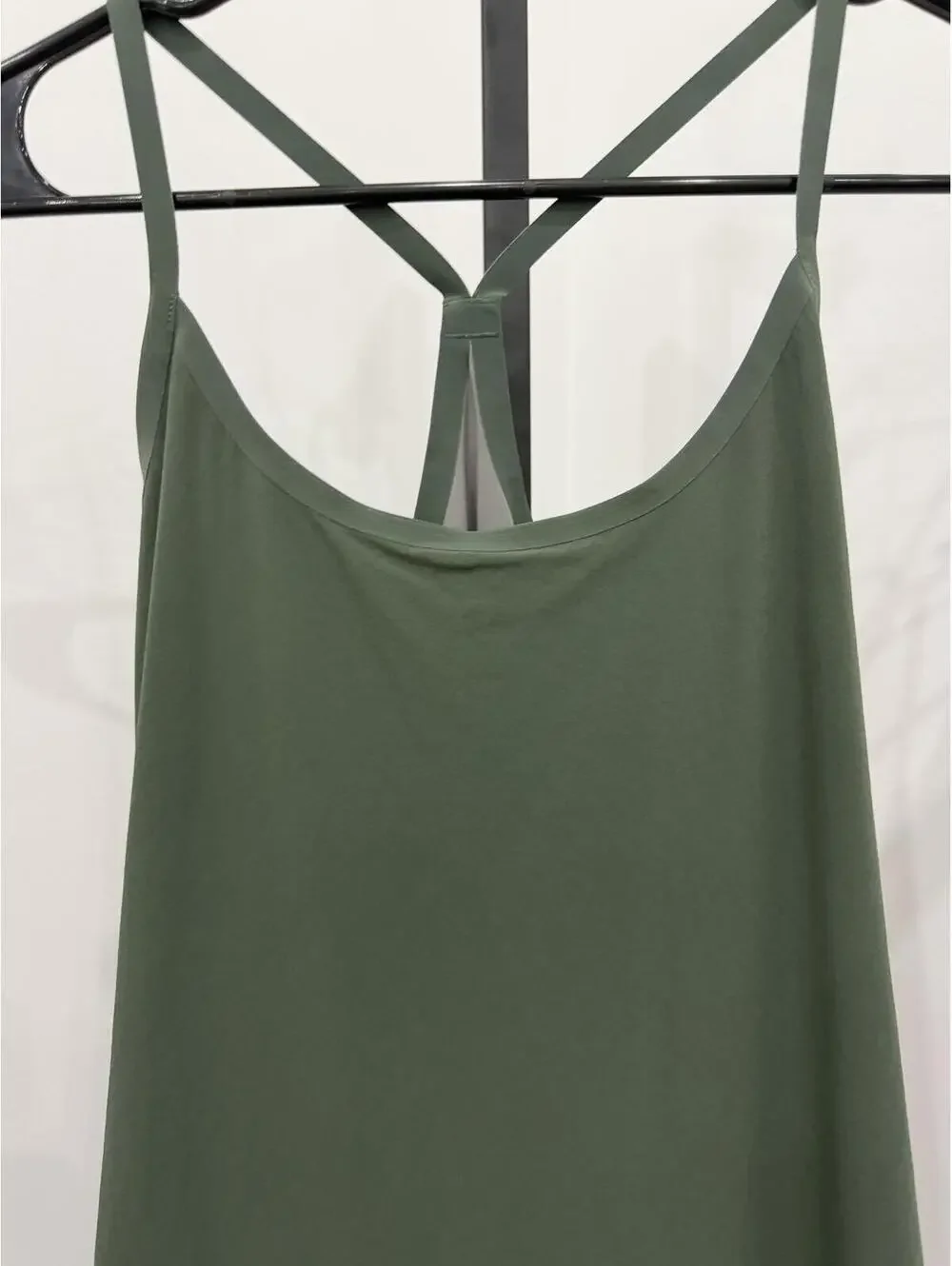 Outdoor Voices Dark Green Athletic Tank Dress with Built-In Lined Support - Picture 4 of 11